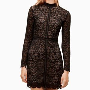 Wilfred Janvry Lace Long Sleeve Dress Black
